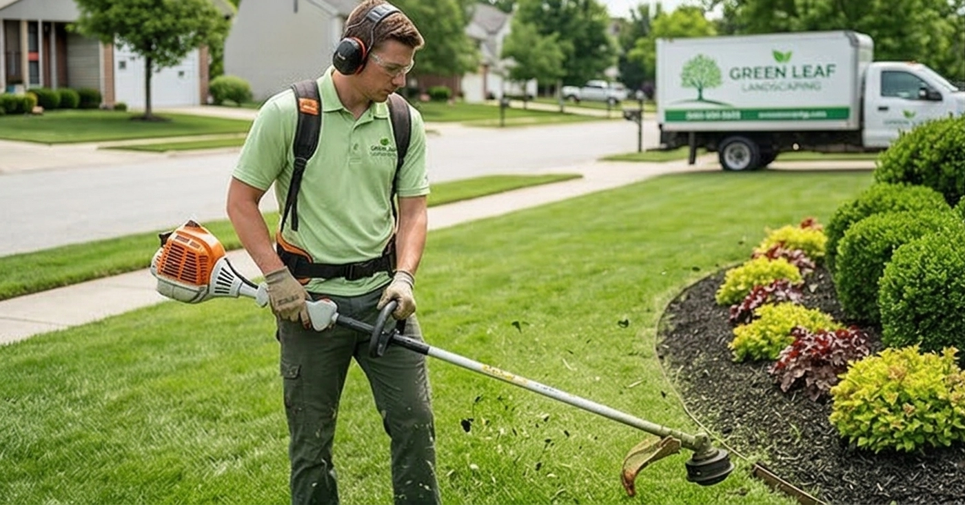 Landscaping detail — plantings and hardscape