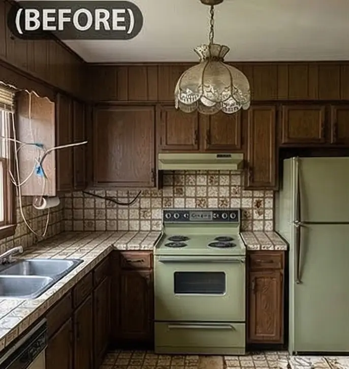 Dated kitchen before